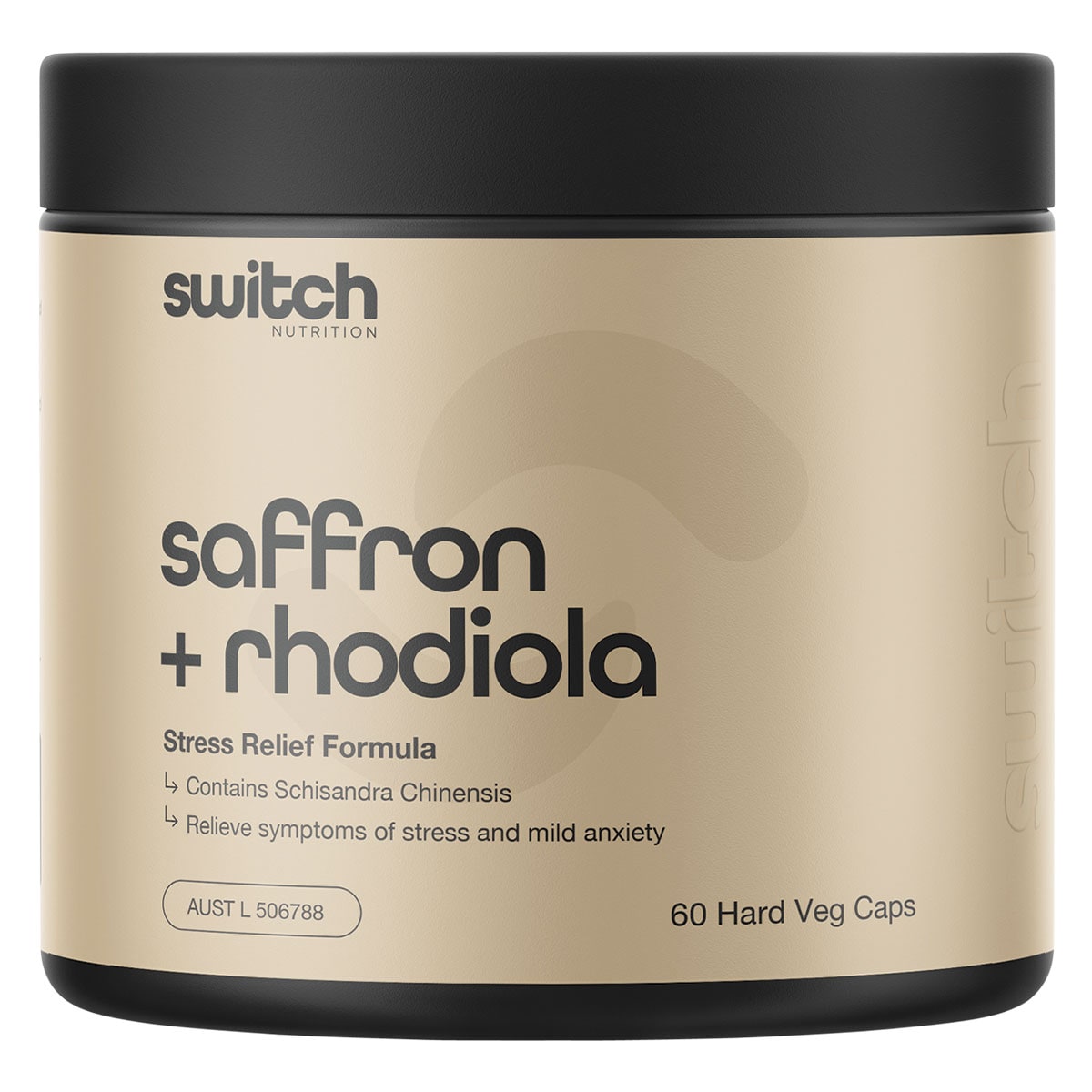 Switch Nutrition Saffron and Rhodiola Stress Relief 60 Capsules