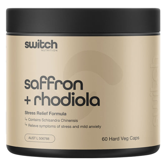 Switch Nutrition Saffron and Rhodiola Stress Relief 60 Capsules