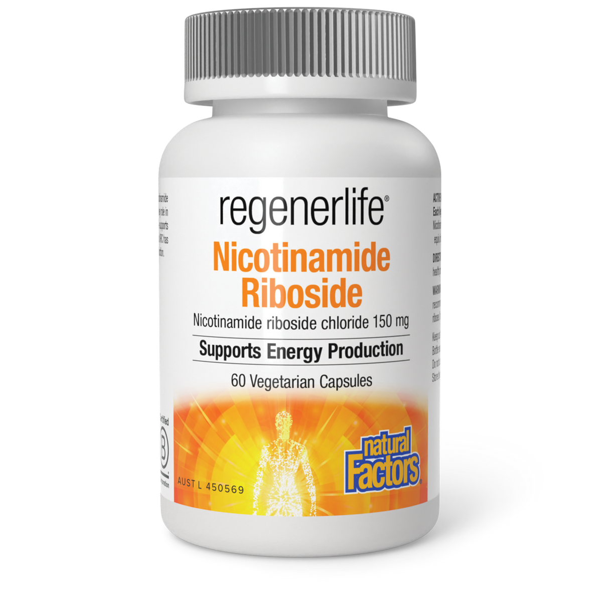 Natural Factors RegenerLife Nicotinamide Riboside 60 Vegetarian Capsules