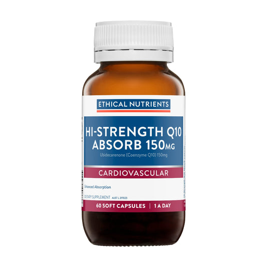 Ethical Nutrients Hi-Strength Q10 Absorb 150mg 60 Soft Capsules