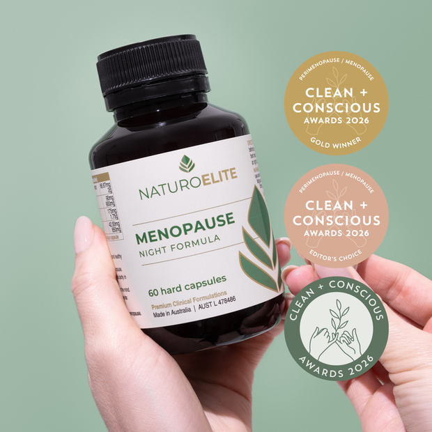 NaturoElite Menopause Night Formula 60 capsules front pack