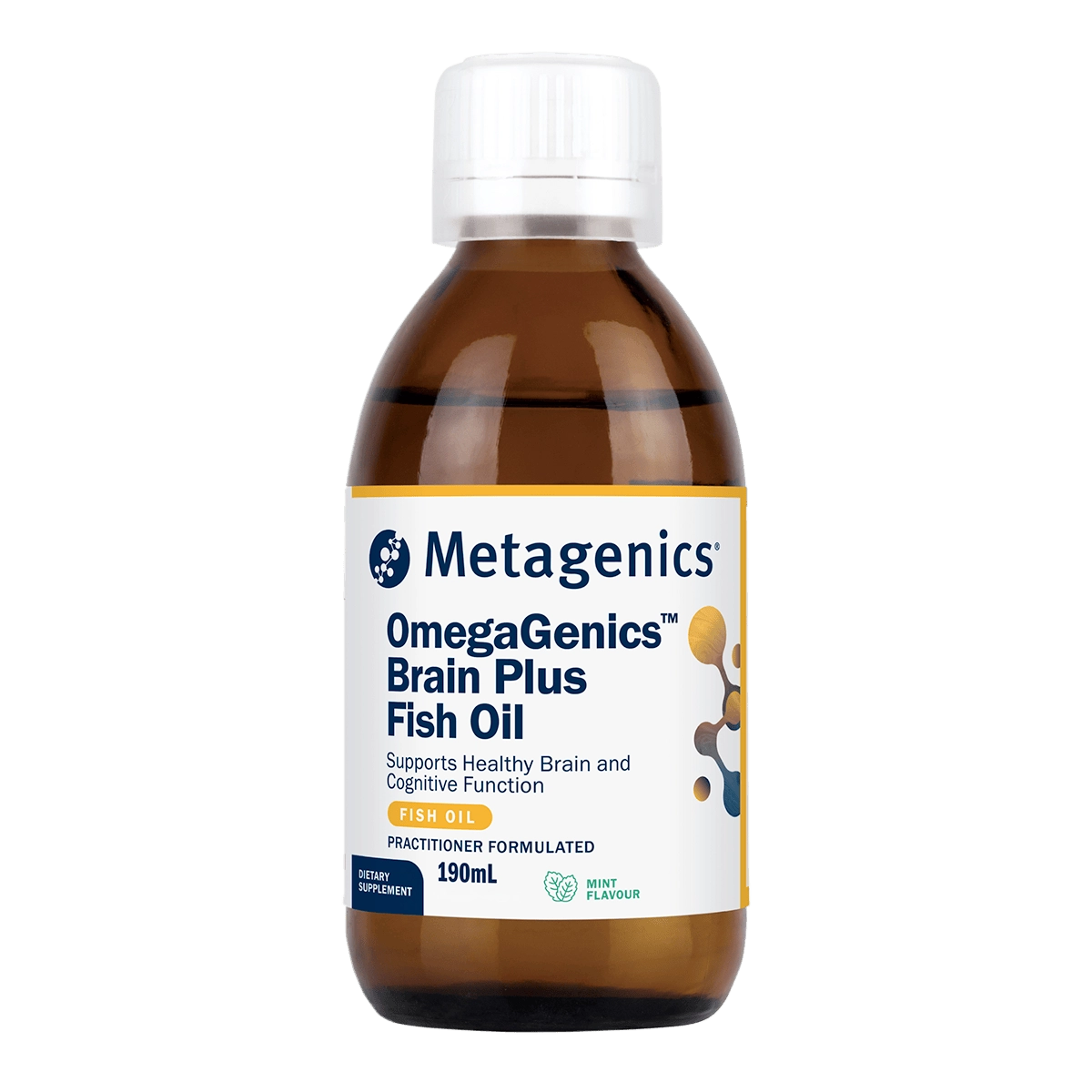 Metagenics OmegaGenics Brain Plus Fish Oil Mint 190mL